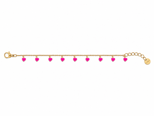 Bracelet Cœurs Fuchsia